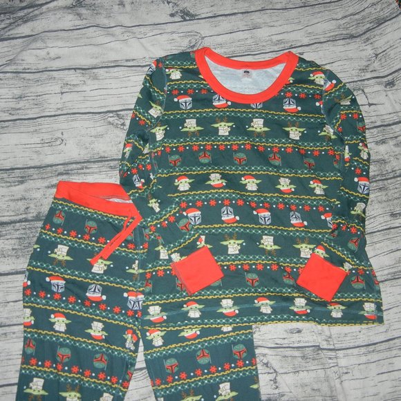 Hanna Andersson Star Wars Grogu Pajama Set Mens Shirt XL Pants L - Picture 1 of 3